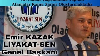Emir Kazak:  76. madde atamaları kamu zararı oluşturmaktadır