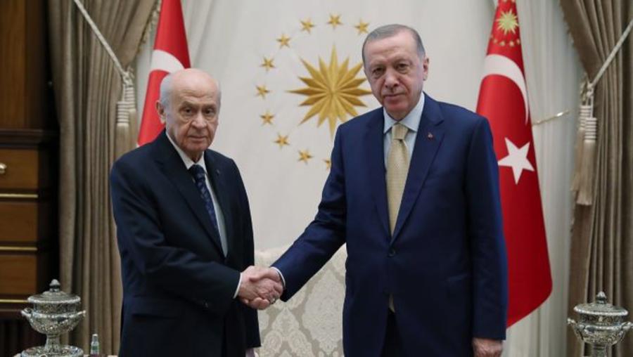  Erdoğan, Bahçeli görüşmesi sona erdi