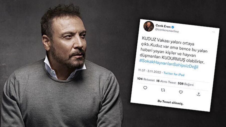 O çocuklar Kuduz çıktı, Cenk Eren'e tepki yağdı