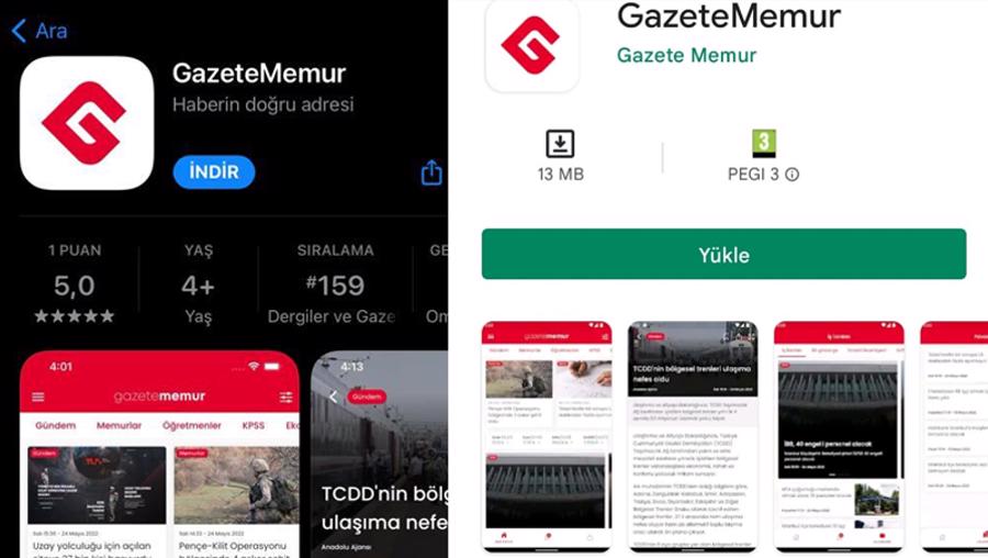 GazeteMemur, İOS ve Android uygulamaları yayında