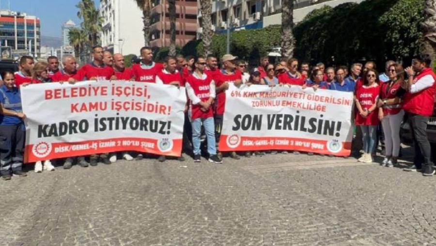 KHK’li işçiler İzmir’de sokağa indi