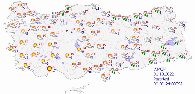 Yeni haftada (31 Ekim-6 Kasım) hava nasıl olacak? (Meteoroloji'den toz taşınımı uyarısı) - 3