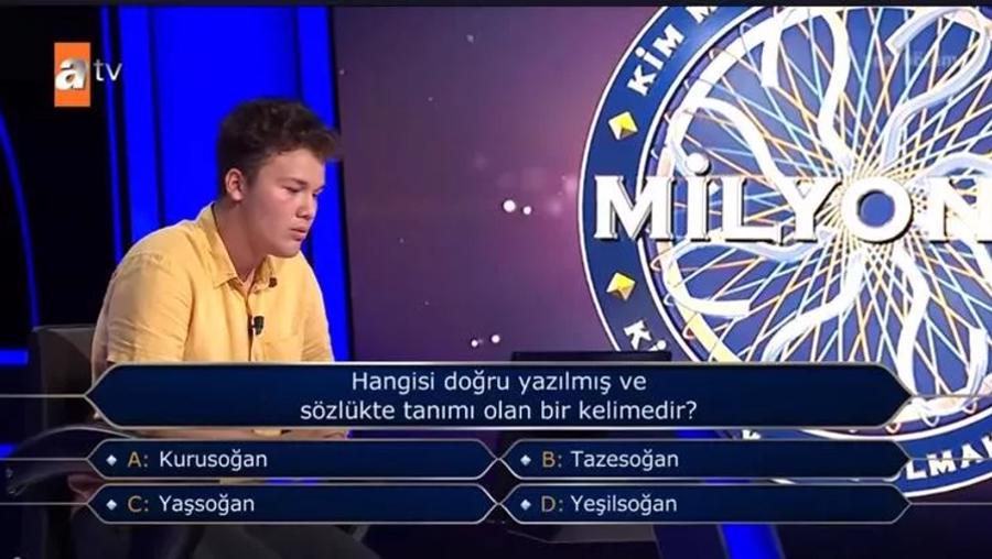 Kim Milyoner'deki kuru soğan soruyu herkesi şaşırttı