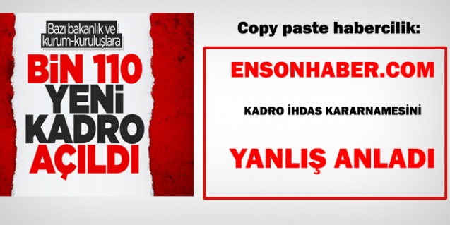 Ensonhaber.com ihdas kararnamesini yanlış anladı