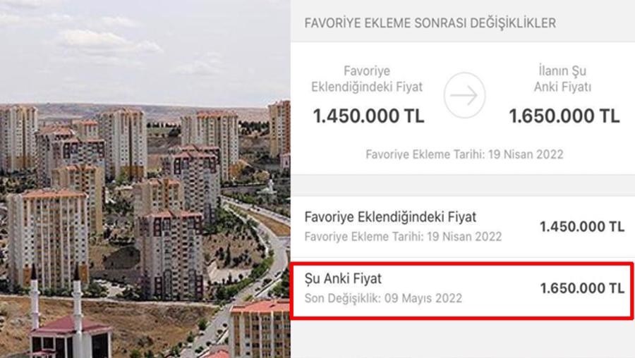 Açıklama sonrasında, konut fiyatları artmaya başladı