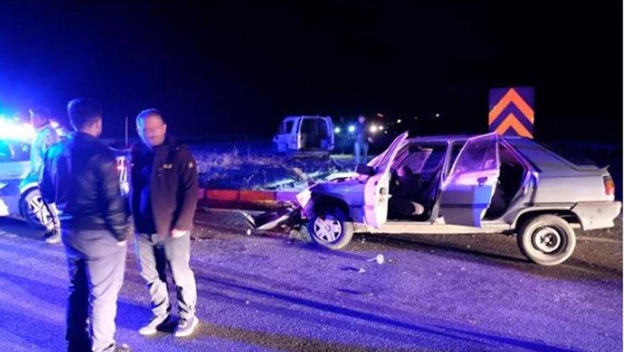 Görevden dönen polis aracına otomobil çarptı: 5'i polis 8 yaralı