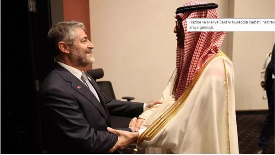 Nebati, Suudi Arabistan Veliaht Prensi Muhammed bin Selman ile görüştü 