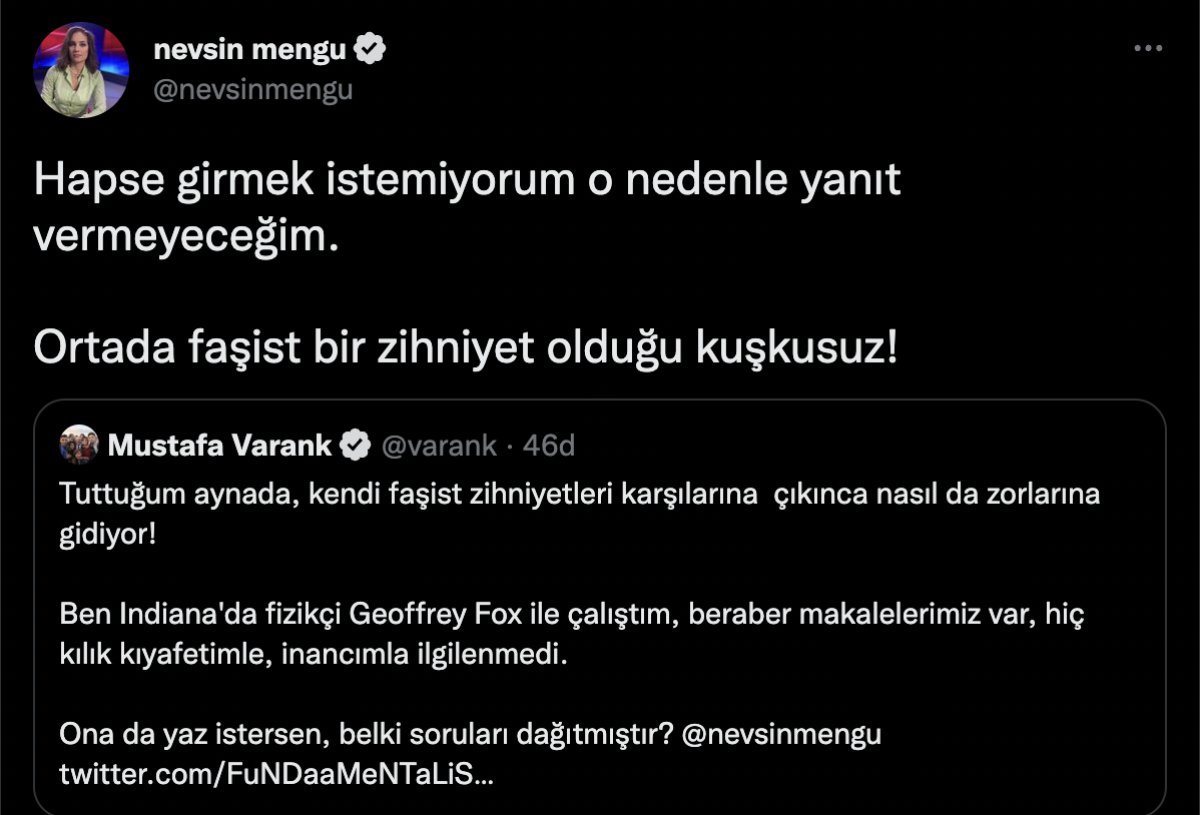 Sanayi Bakanı Mustafa Varank tan Nevşin Mengü nün iddiasına yanıt #2