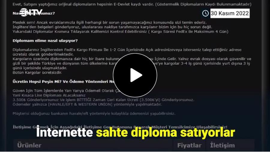TRT Haber, internetten sahte diploma hazırlayan şebekeye ulaştı