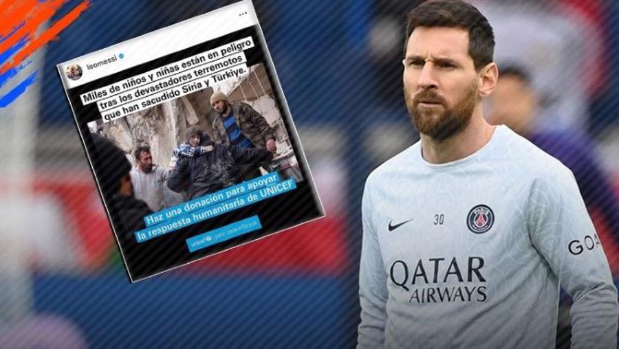 Messi depreme sessiz kalmadı! Paylaşımı milyonlarca insana ulaştı