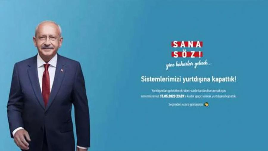 CHP resmi web sayfasını yurt dışı erişimine kapattı