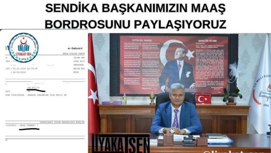 Sendika genel başkanı aldığı ücreti paylaştı