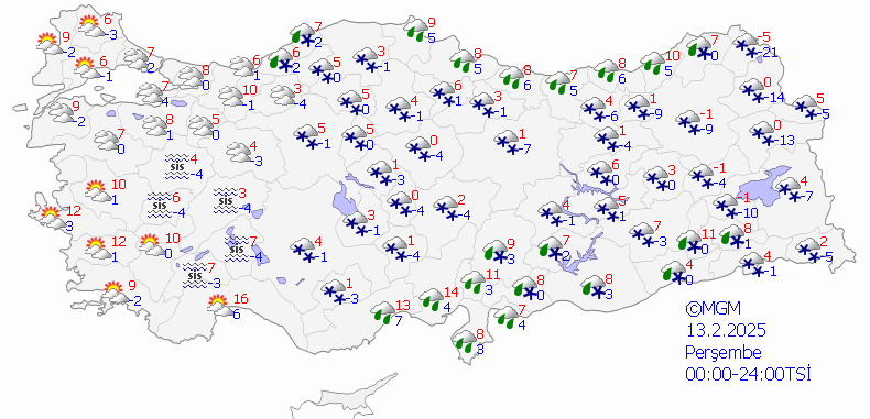 13 Şubat Perşembe