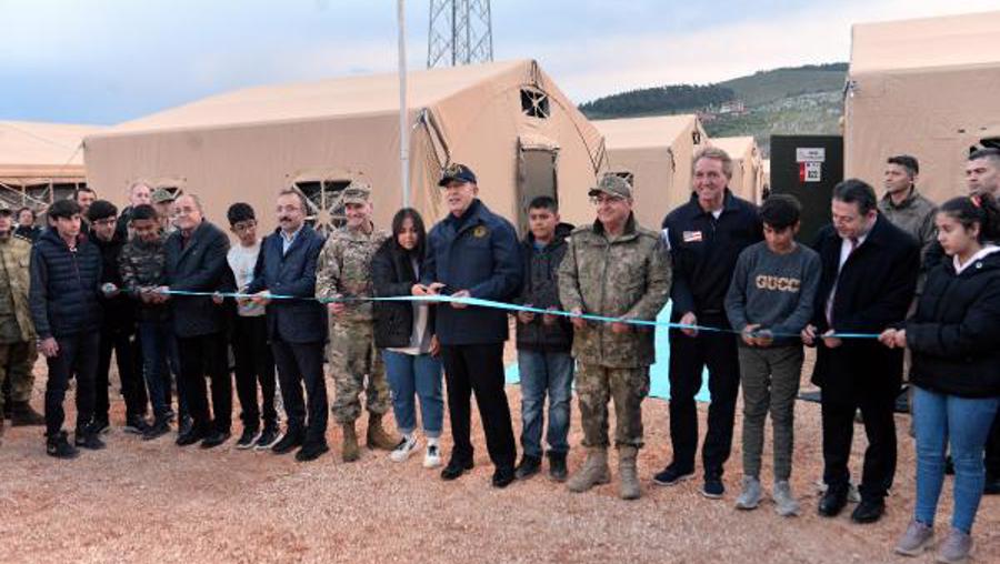 2 bin 400 öğrenci kapasiteli Antakya NATO Çadır Kenti törenle açıldı   