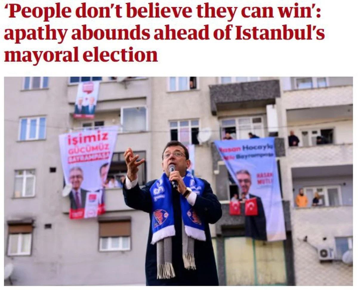 The Guardian'dan seçime 2 kala İstanbul analizi: Muhalefet seçmeni İmamoğlu'nun kazanabileceğine inanmıyor - 1. Resim