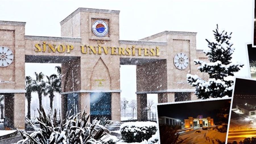 Sinop Üniversitesi kar yağışı sebebiyle eğitim ara verdi