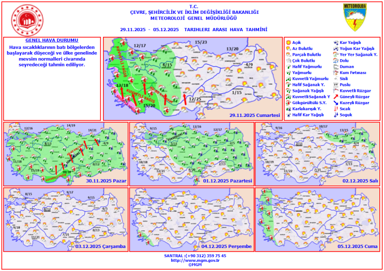 Hafta sonu yurt genelinde yağış bekleniyor