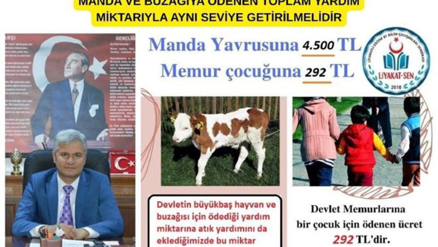 Emir Kazak: Memuurn çocuğuna 292 TL, manda yavrusuna 4500 TL